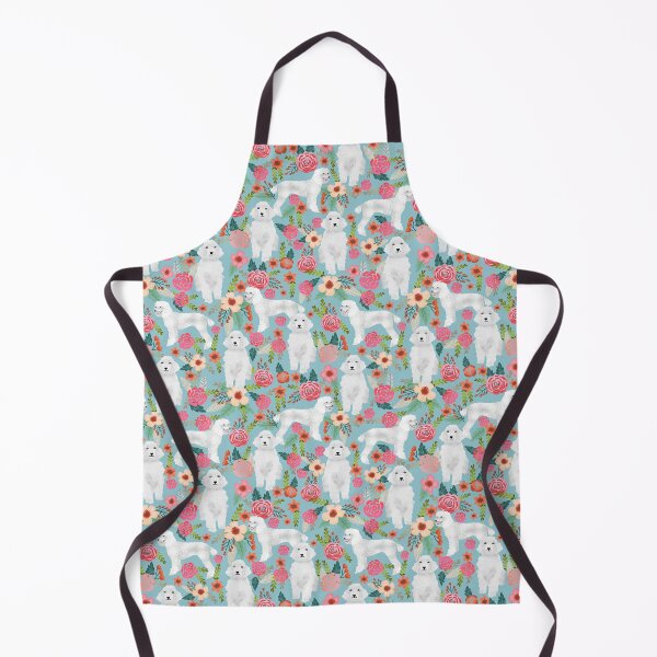 Artikelvorschau, white poodle dog floral - vintage florals, floral pet, cute dog, poodle entworfen und verkauft von PetFriendly.