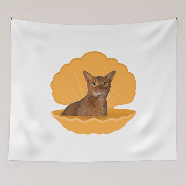 Item preview, A cat sits inside a conch designed and sold by esm75.