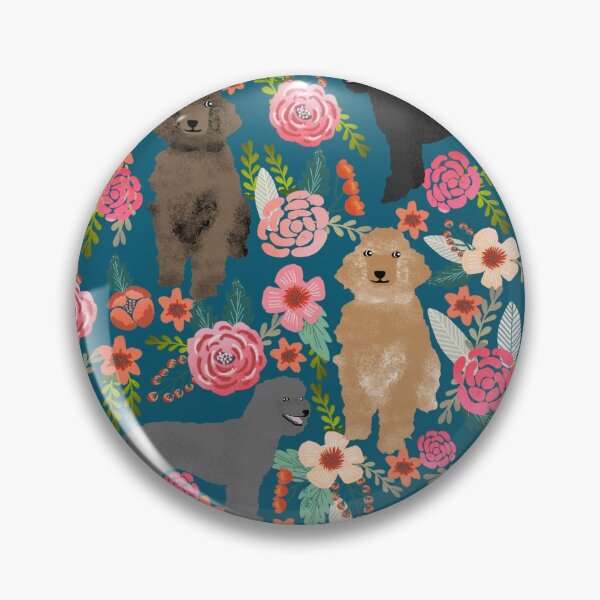 Artikelvorschau, poodle dog floral - vintage florals, floral pet, cute dog, poodle, white poodle, apricot poodle, black poodle, poodle dogs, poodles entworfen und verkauft von PetFriendly.