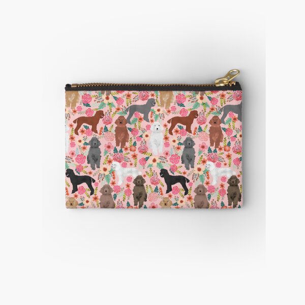 Item preview, poodle dog floral - vintage florals, floral pet, cute dog, poodle, white poodle, apricot poodle, black poodle, poodle dogs, poodles designed and sold by PetFriendly.