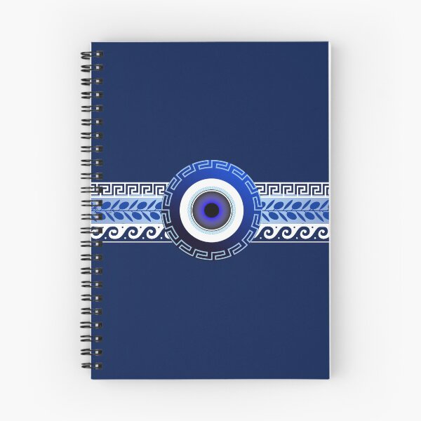 Item preview, Mati Evil Eye Greek Key Olive Branch Yiorgos Collection designed and sold by Yiorgos Designs.