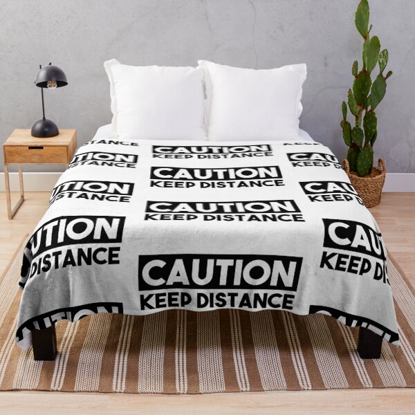 Item preview, CAUTION Keep Distance (White) designed and sold by jlpeters94.