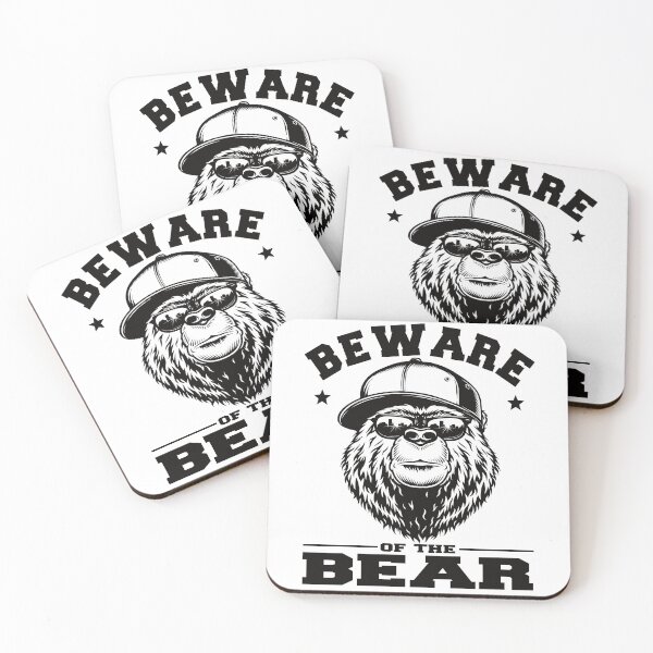 Artikelvorschau, cooles Bären Geschenk Motiv - beware of the bear entworfen und verkauft von TshirtFuchs.