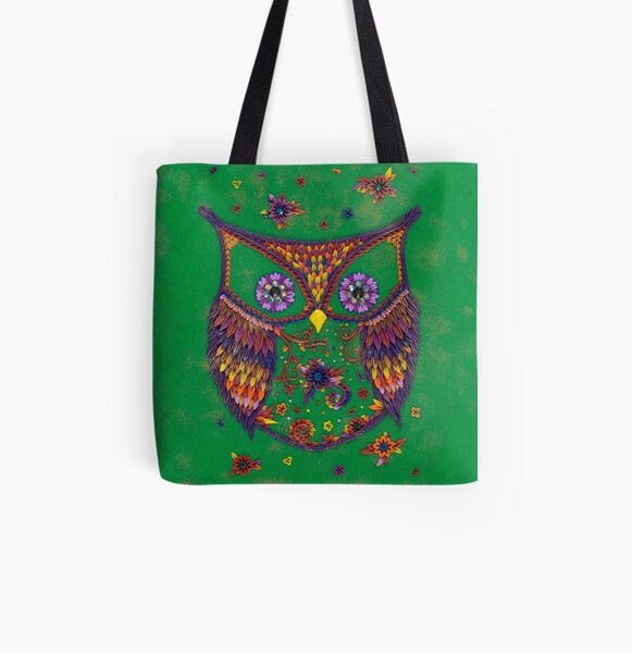 Athena s Familiar - Owl Art All Over Print Tote Bag