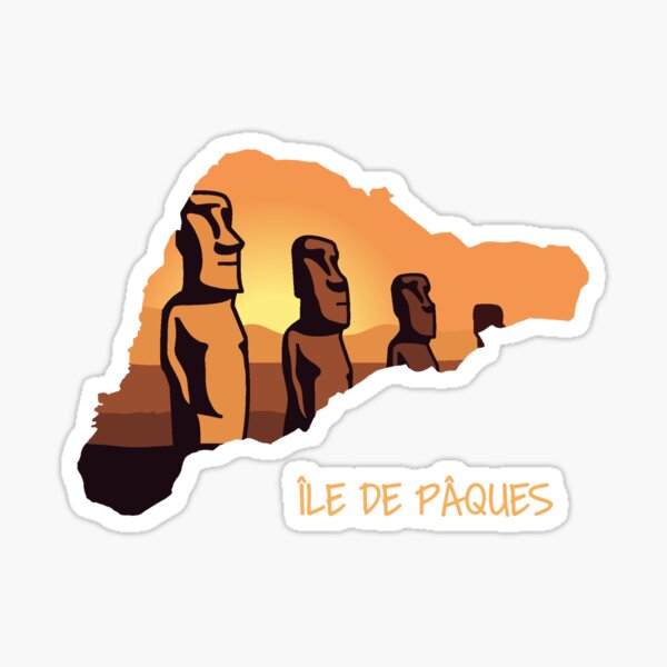 Moai Stone FACE Sticker for Sale by 9DesignArt
