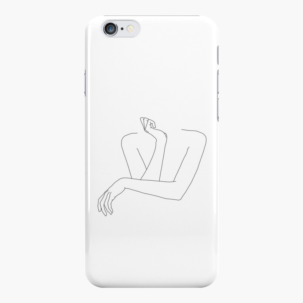 Folded arms line drawing - Anna iPhone Case & Cover