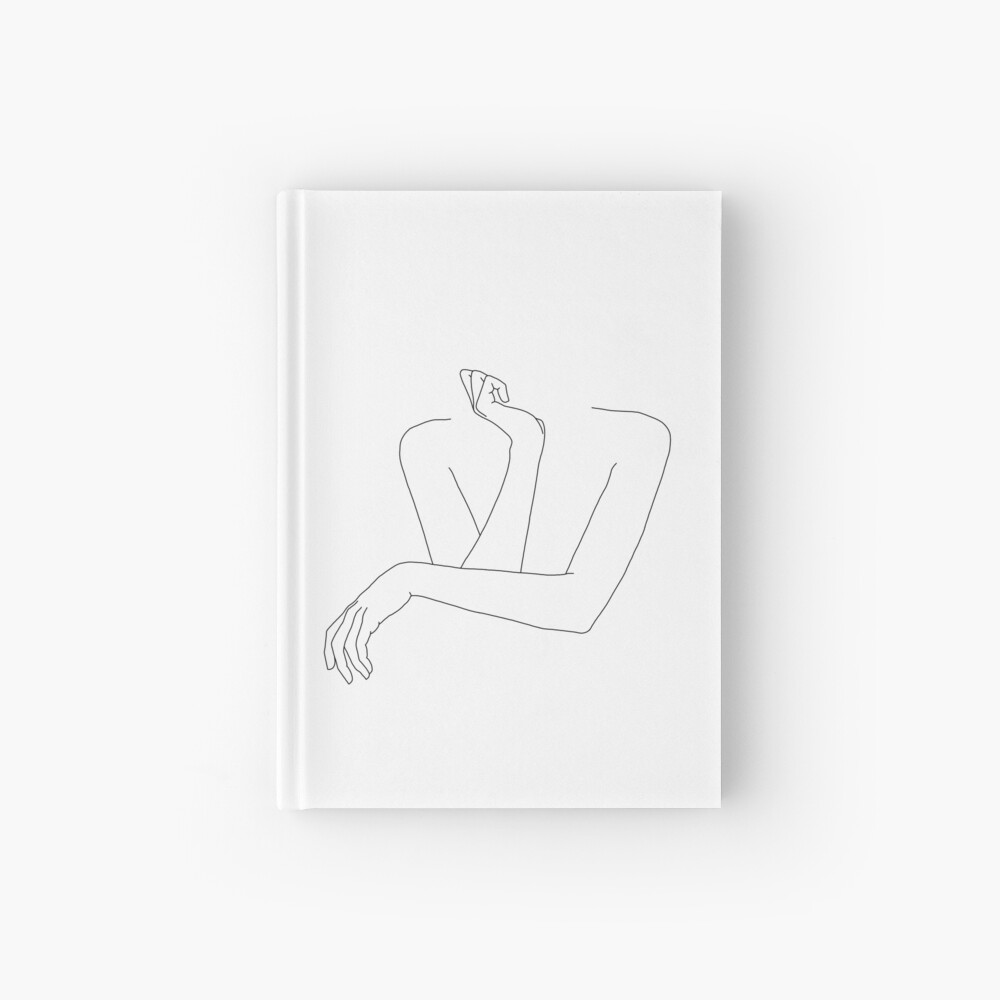 Folded arms line drawing - Anna Hardcover Journal
