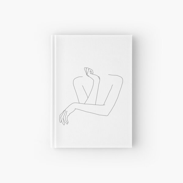 Folded arms line drawing - Anna Hardcover Journal