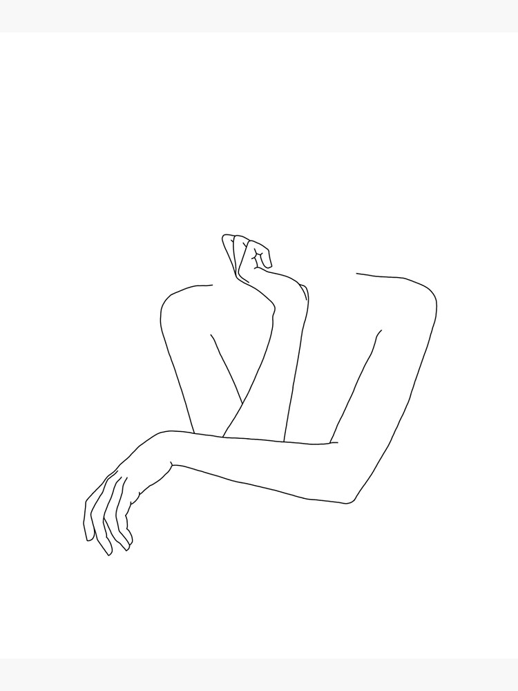 Folded arms line drawing - Anna by TheColourStudy