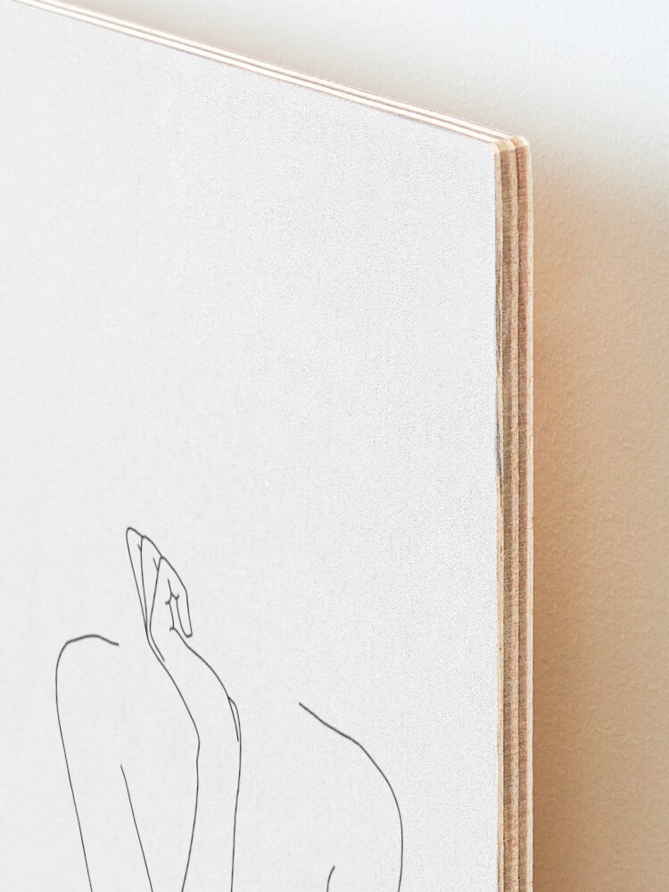 Alternate view of Folded arms line drawing - Anna Mounted Print