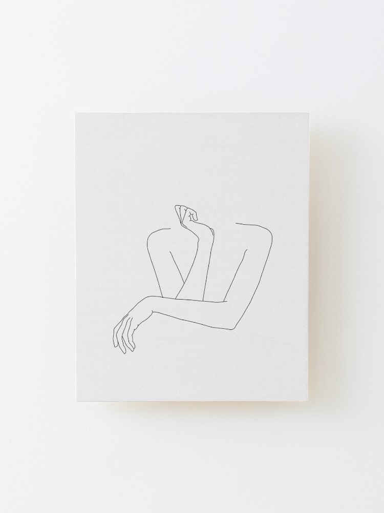 Alternate view of Folded arms line drawing - Anna Mounted Print