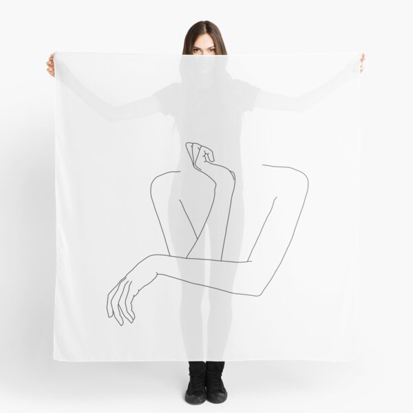 Folded arms line drawing - Anna Scarf
