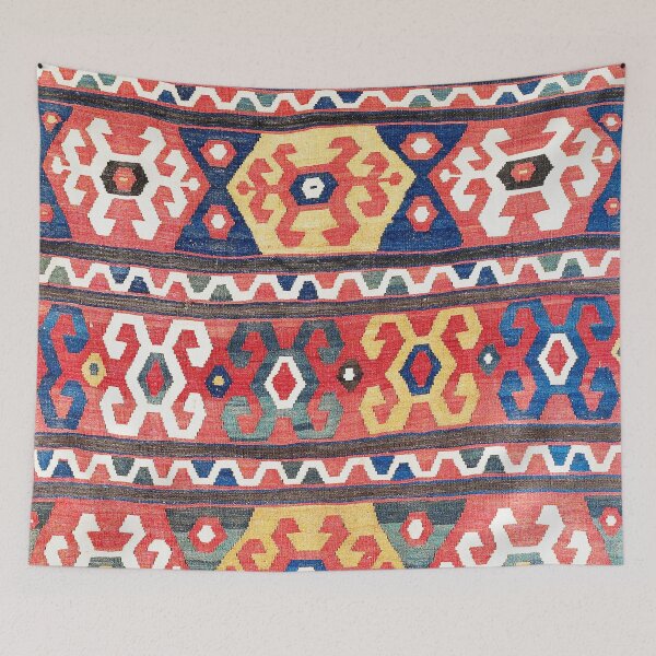 Item preview, Azeri Azerbaijan South Caucasus Kilim Print designed and sold by Vicky Brago-Mitchell®.