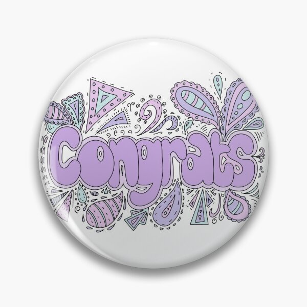 Item preview, Congrats doodle (Purple) designed and sold by YippeeYay Doodles.