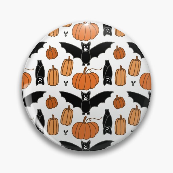 Item preview, Bats and Pumpkins | Halloween Pattern | Autumn | Fall | Animals designed and sold by Hilary Leslie.
