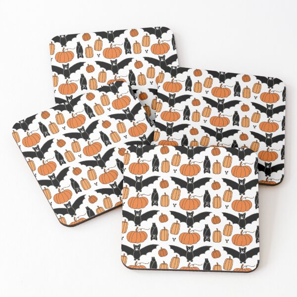 Item preview, Bats and Pumpkins | Halloween Pattern | Autumn | Fall | Animals designed and sold by Hilary Leslie.