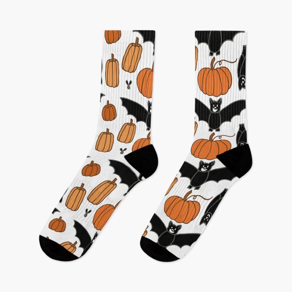 Item preview, Bats and Pumpkins | Halloween Pattern | Autumn | Fall | Animals designed and sold by Hilary Leslie.