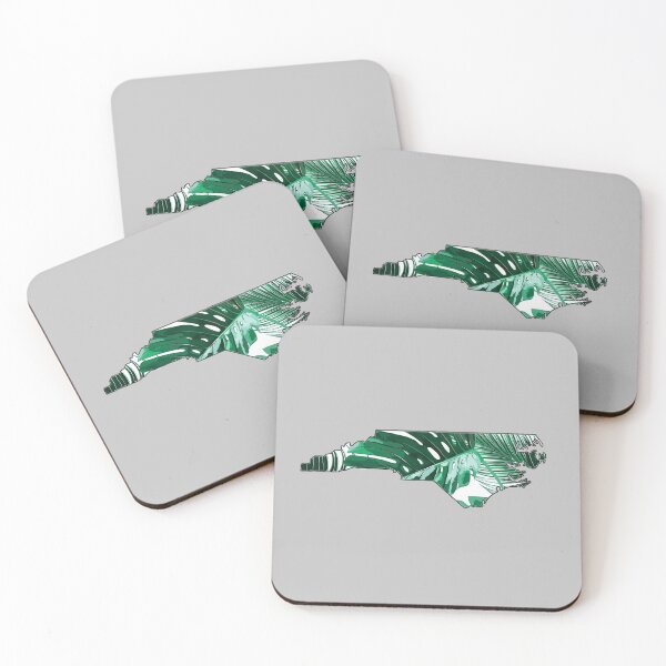 Item preview, NC State Map Silhouette Palm Leaves designed and sold by Raygan Scott.