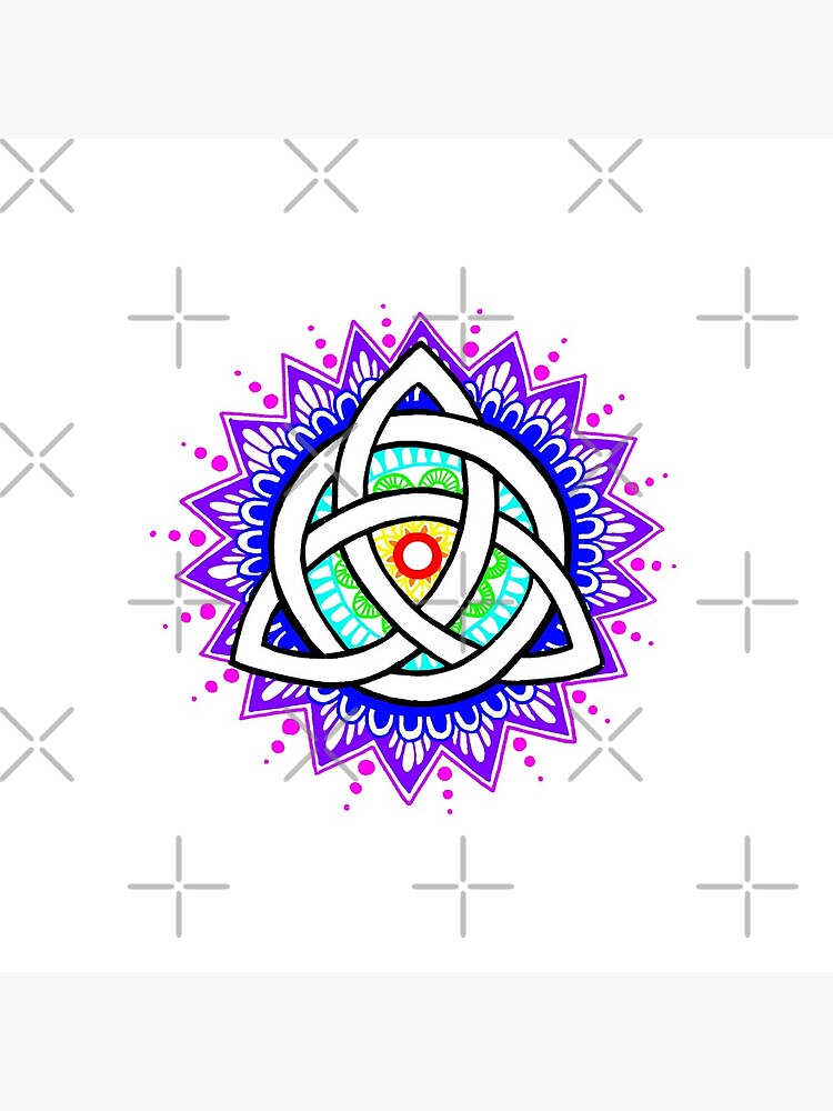 Trinity Knot Colour Mandala by NatSmithDesigns