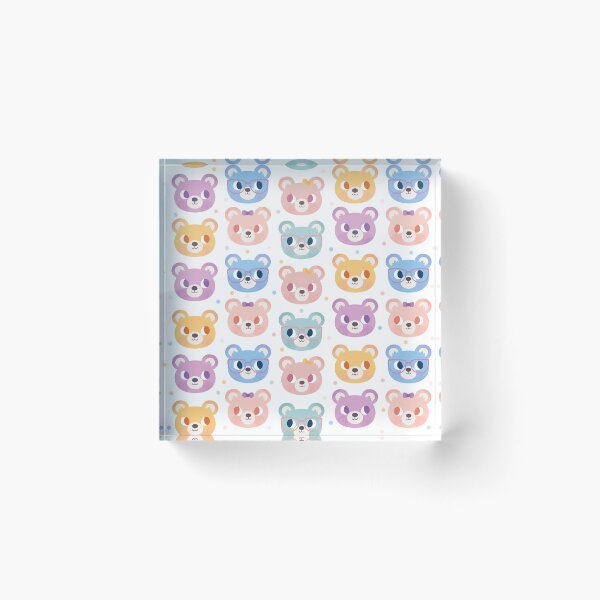Item preview, Cute Bear Faces Pattern designed and sold by Claire Stamper.