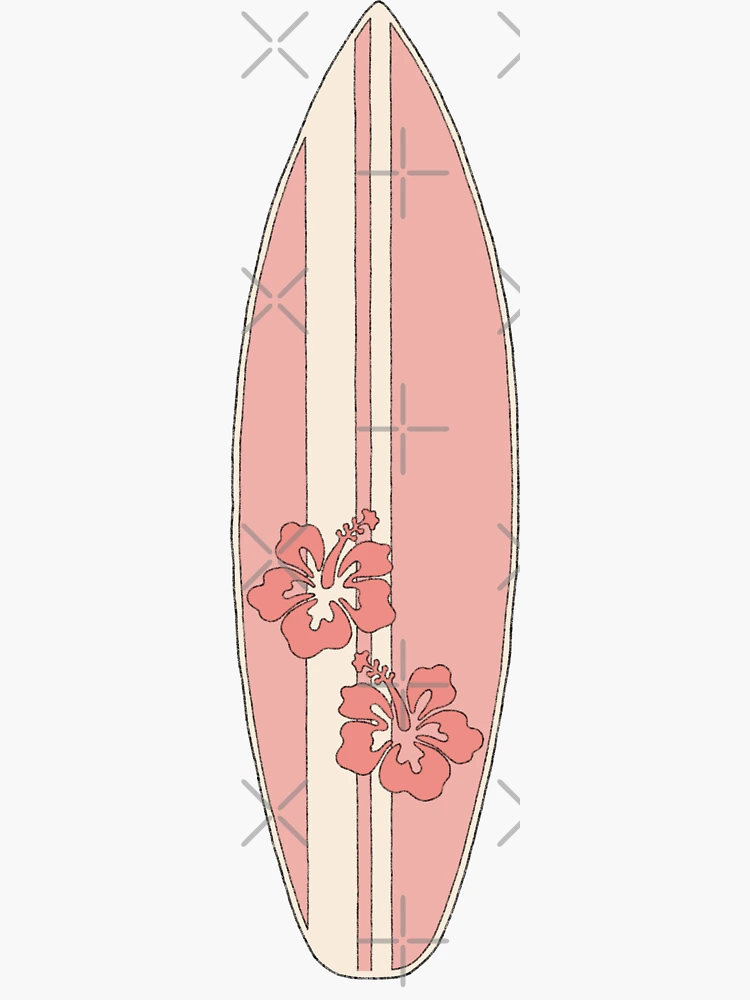 Vintage Hawaiian Surfboard Pink