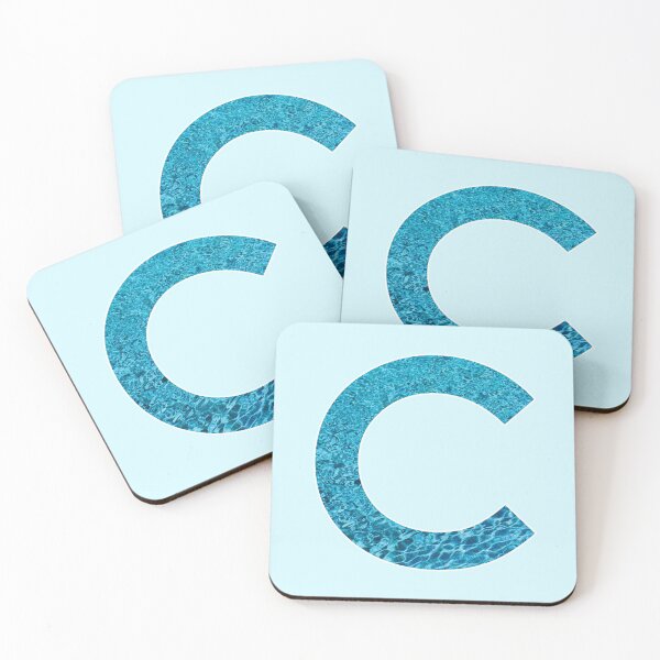Item preview, The Letter C - Monogram in Blue Pool Water designed and sold by Bumblefuzzies.