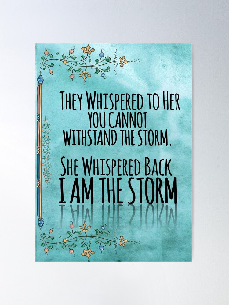 Sulfing girl poster I am the storm she whispered back