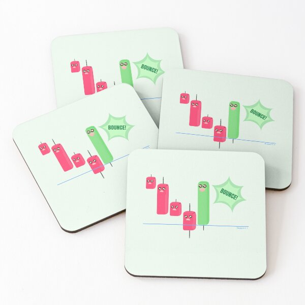 Item preview, Stock Market Cute Green Candle BOUNCE designed and sold by twicetrader.
