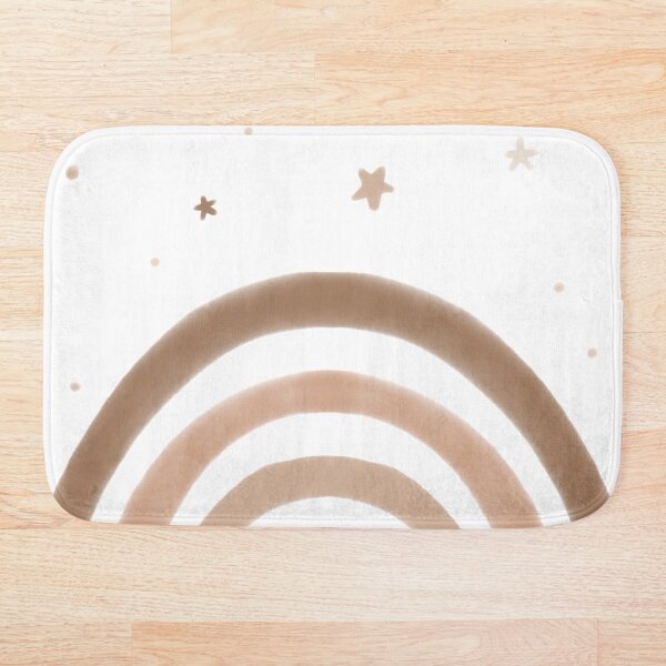 Boho Rainbow And Stars Bath Mat