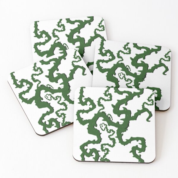 Item preview, Thorny Vines (Green background) designed and sold by BoneArtPetite.