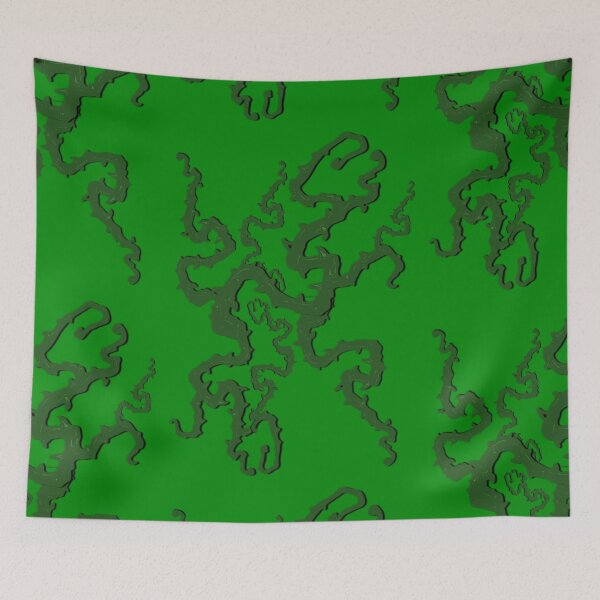 Item preview, Thorny Vines (Green background) designed and sold by BoneArtPetite.