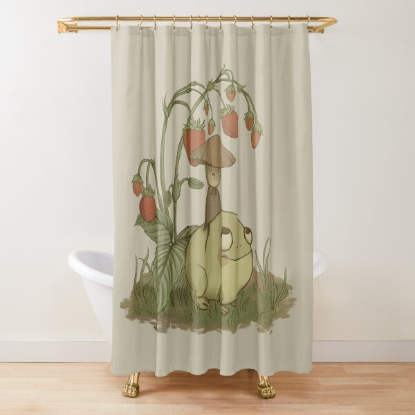 Lofaris Splashed Magical Mushroom Pastel Shower Curtain | Custom Length Shower Curtains | Custom Made Shower Curtains | Made to Measure Shower Curtain