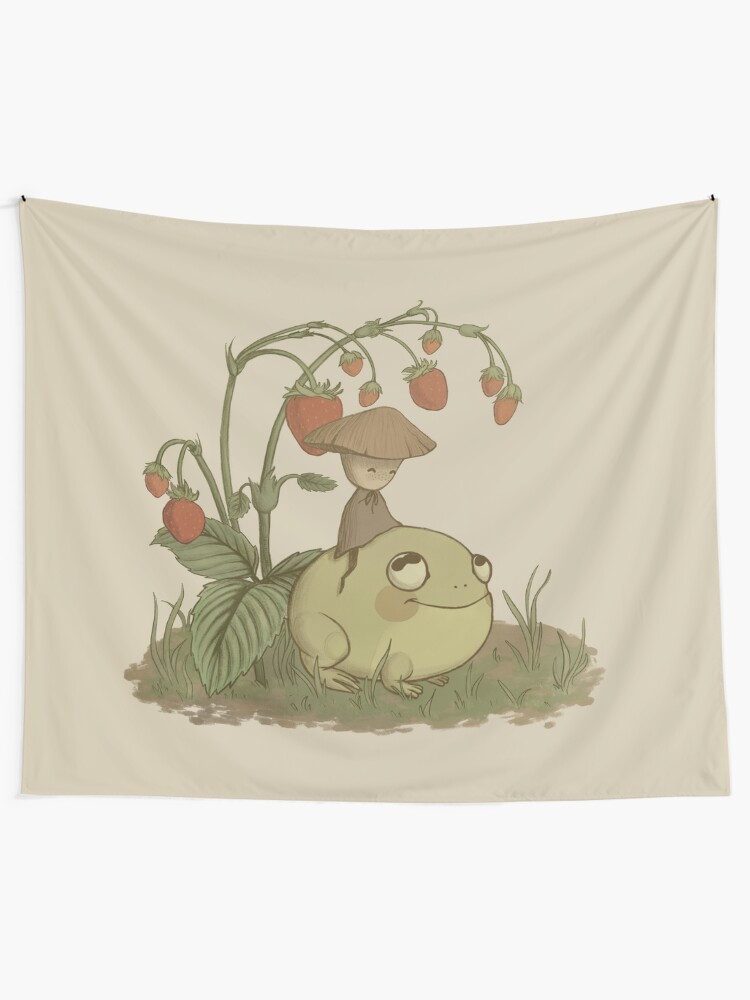 Alternate view of Mushy and Froggy Tapestry