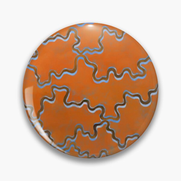 Item preview, brown wavy stripes over blue and brown designed and sold by Scott C. L. Hollingsworth.