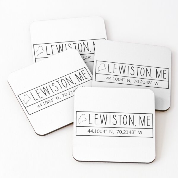 Item preview, Lewiston Maine Coordinates designed and sold by Emily Designs.