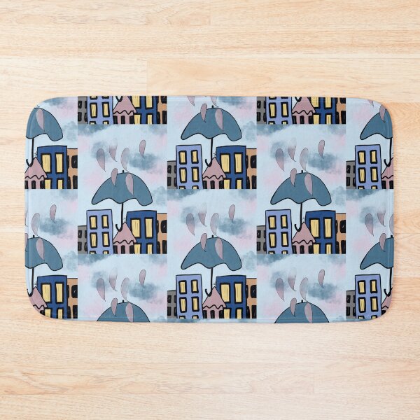 Item preview, Whimsical Rainy Day in the City designed and sold by Helen Knecht.
