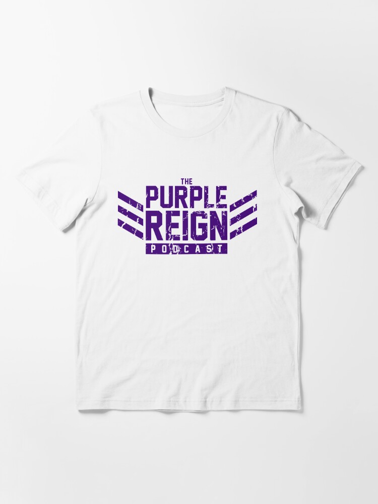 Alternate view of Distressed Dockers (purple print) Essential T-Shirt