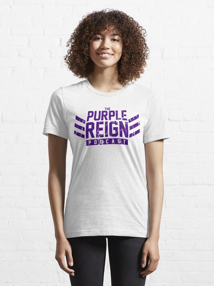 Alternate view of Distressed Dockers (purple print) Essential T-Shirt