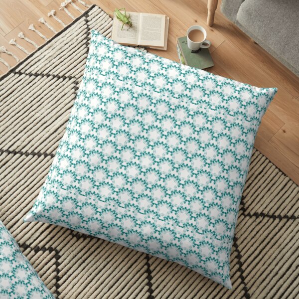 Blue floral design Floor Pillow