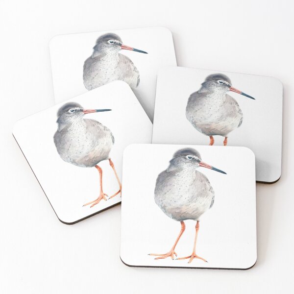 Item preview, Common redshank colored pencil art designed and sold by Petrún Sigurðardóttir.