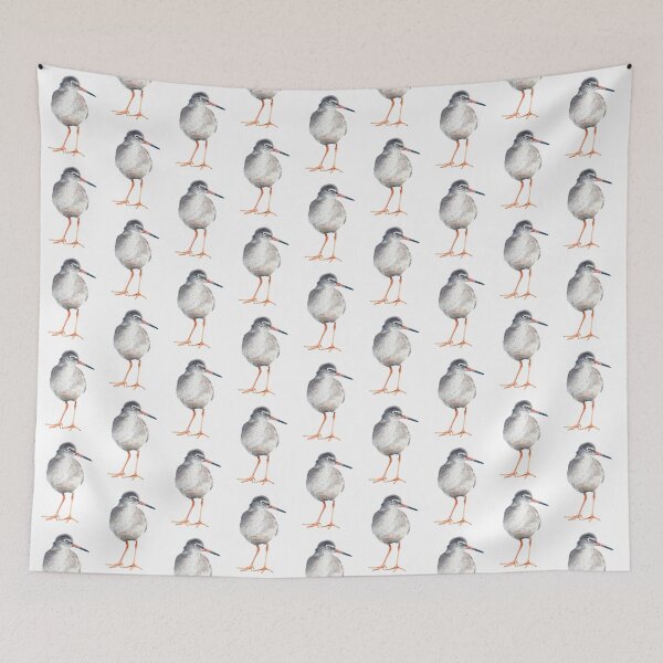 Item preview, Common redshank colored pencil art designed and sold by Petrún Sigurðardóttir.