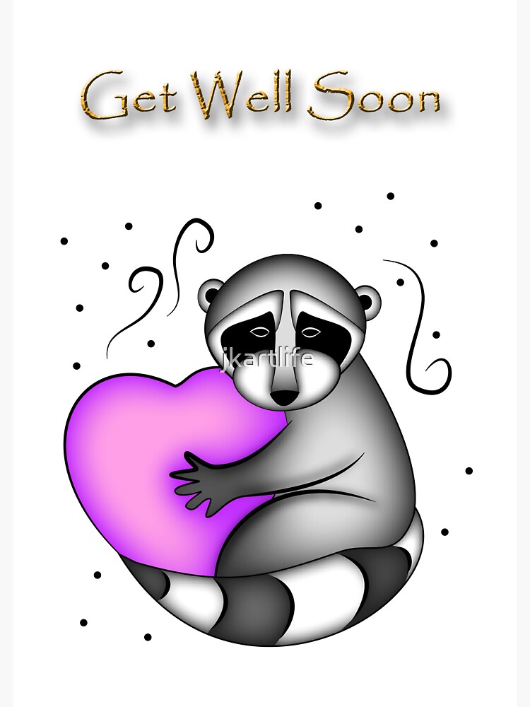 Get Well Soon - Watercolour Teddy Bear and Heart Greeting Card for Sale by  SimplySimpleOrg