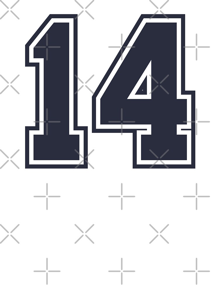 14 number fourteen - soccer sport shirt number Sticker by GeogDesigns