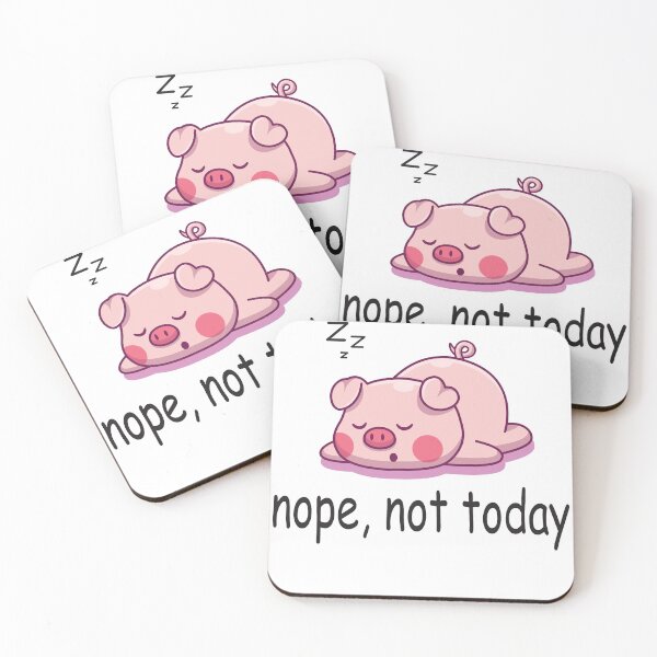 Item preview, nope not today pig funny quote with piggy designed and sold by TshirtFuchs.