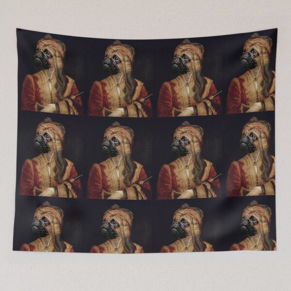 Item preview, Royal Pug Dog Rennaisance Funny Illustration designed and sold by MOKA META.