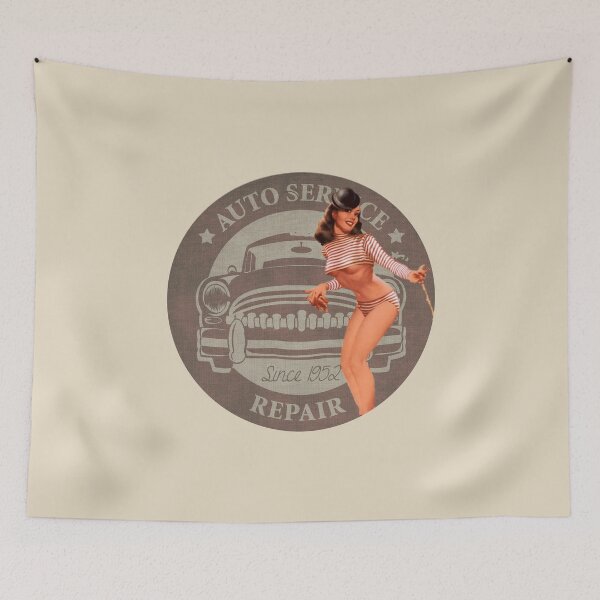 Item preview, Vintage Auto Repair/Car Repair Pin Up Girl designed and sold by webdango.