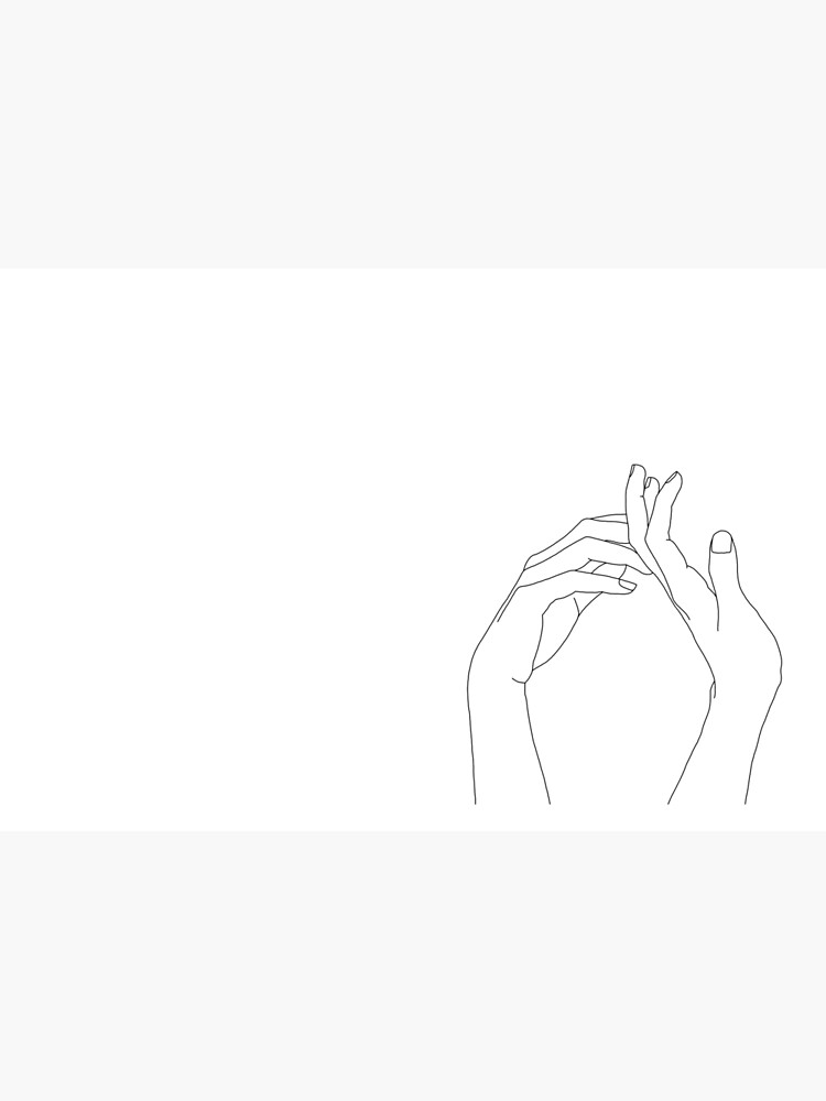 Woman's hands line drawing - Abi by TheColourStudy