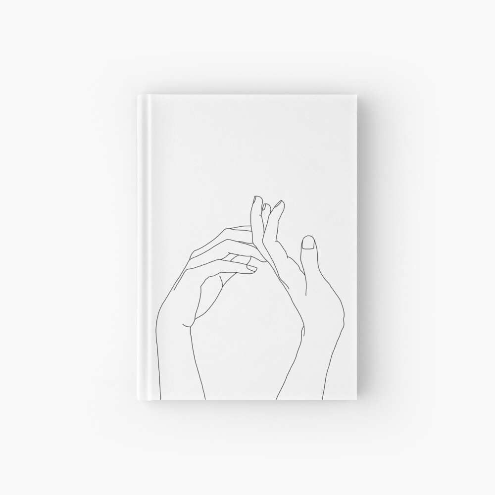 Woman's hands line drawing - Abi Hardcover Journal