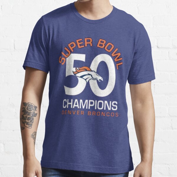 Vintage 80s Champion Denver Broncos T-shirt Mens L NFL Football 50/50