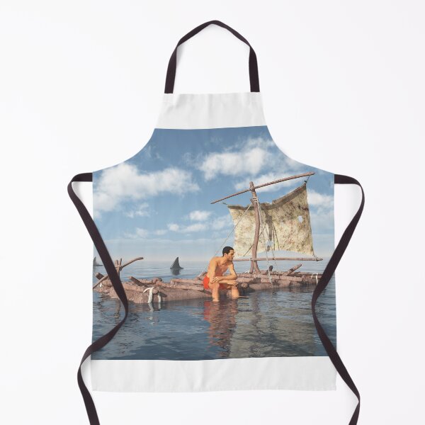 Item preview, Man on a raft in the open sea designed and sold by MIRO3D.